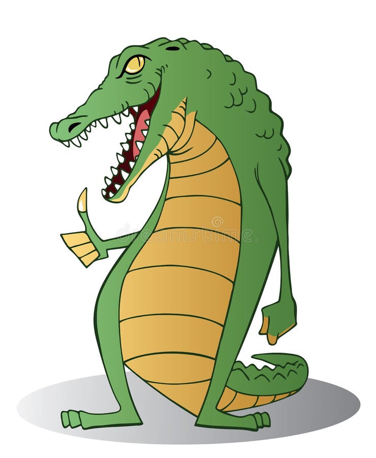 A malicious crocodile isolated on the white background. A malicious crocodile isolated on the white background