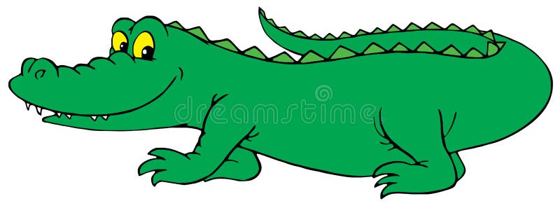 Krokodil (vector klem-kunst) vector illustratie Krokodil (vector klem-kunst) vector illustratie