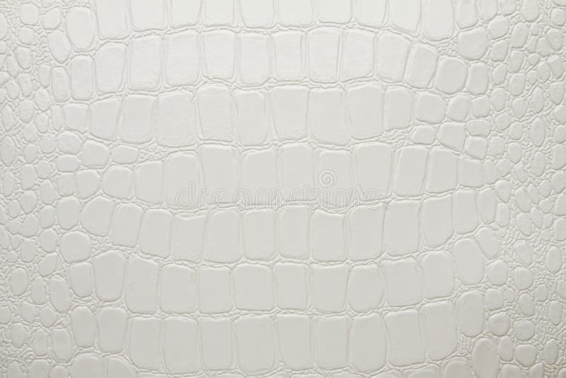 Wit krokodillenleer met kunstmatige textuur stock afbeelding
