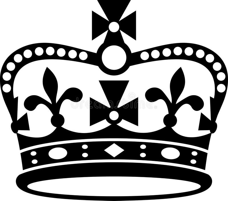 Krona av den Britannien symbolen vektor illustrationer