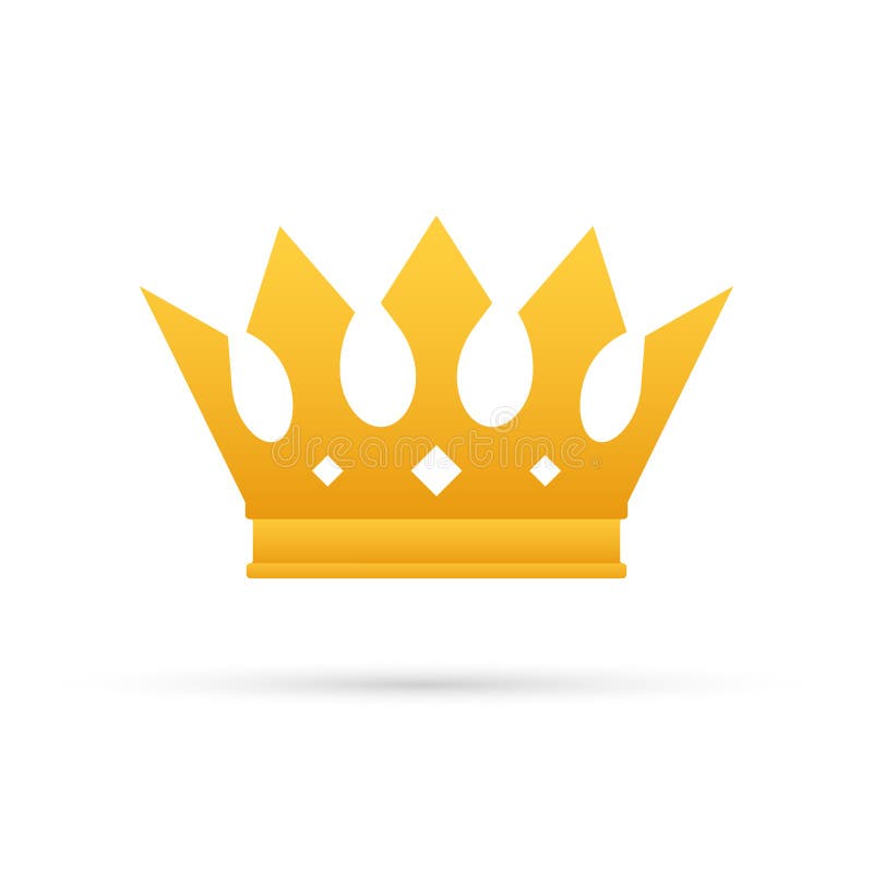 Krona av konungen som isoleras på vit bakgrund Guld- kunglig symbol konstruktionsillustrationmateriel under vektor royaltyfri illustrationer