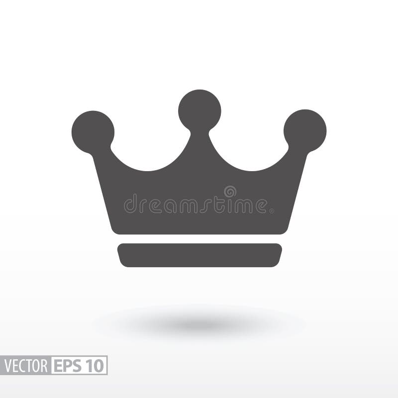 Krona - plan symbol royaltyfri illustrationer