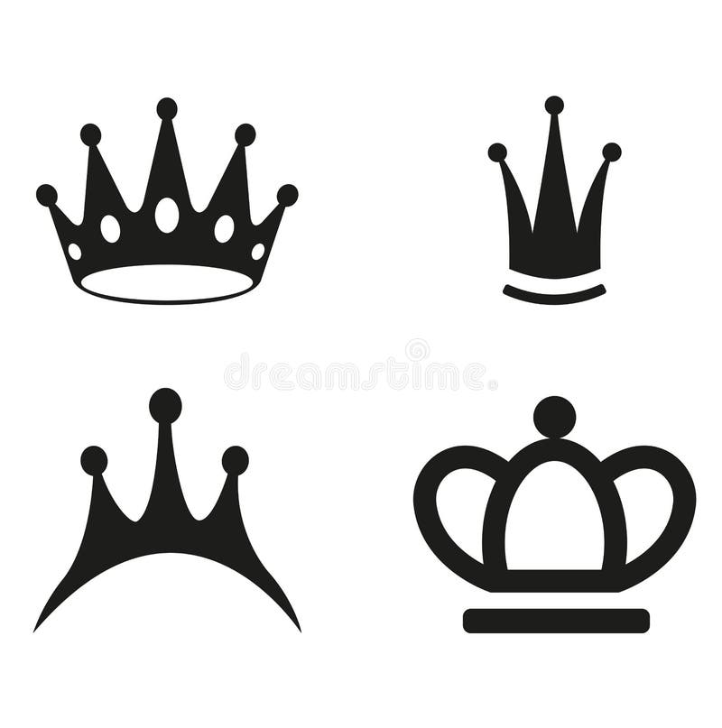 Kronasymbol royaltyfri illustrationer