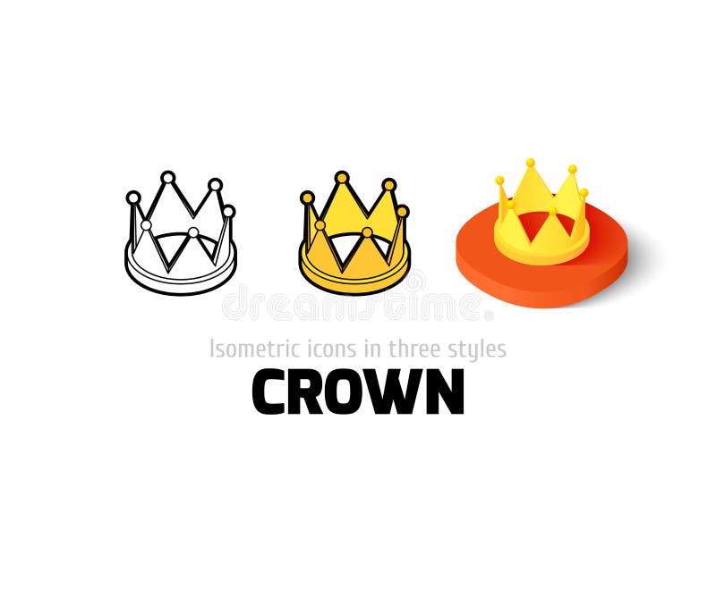 Kronasymbol i olik stil royaltyfri illustrationer