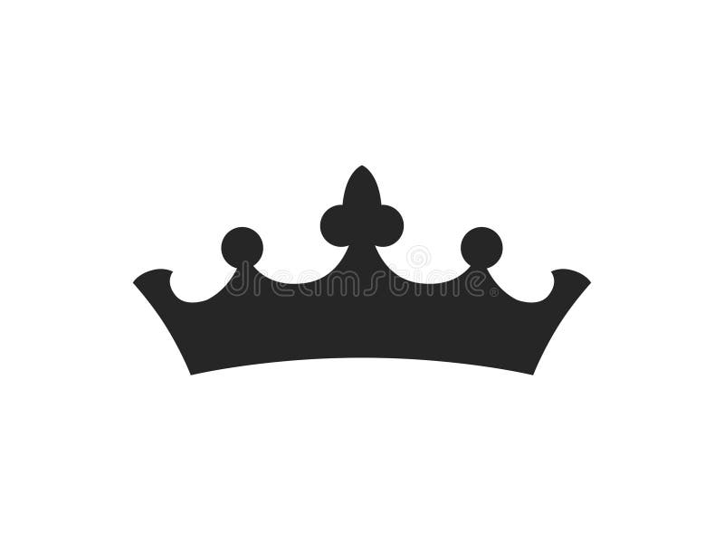 Kronikon. Kung drottningkronsilhuett stock illustrationer