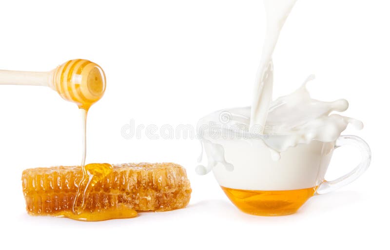 Krople mleko i miód zdjęcie royalty free Krople mleko i miód zdjęcie royalty free