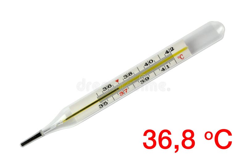 Kroppstemperaturtermometer - 36 8 C royaltyfri foto Kroppstemperaturtermometer - 36 8 C royaltyfri foto