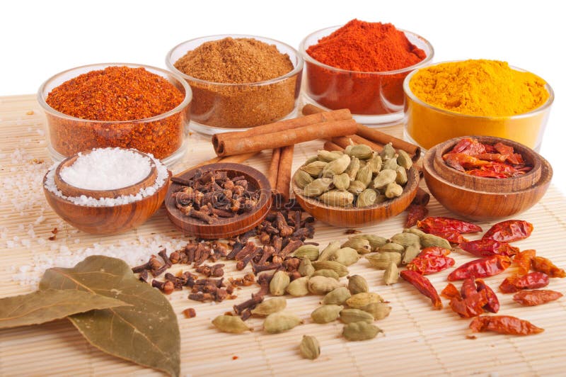 Kruiden en specerijen stock foto