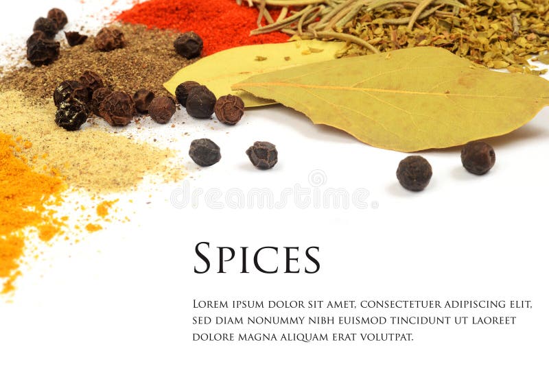 Kruiden en specerijen royalty-vrije stock afbeeldingen