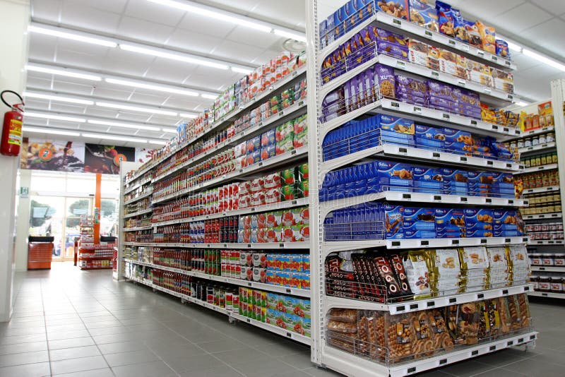 Kruidenierswinkelwinkel stock fotografie Kruidenierswinkelwinkel stock fotografie