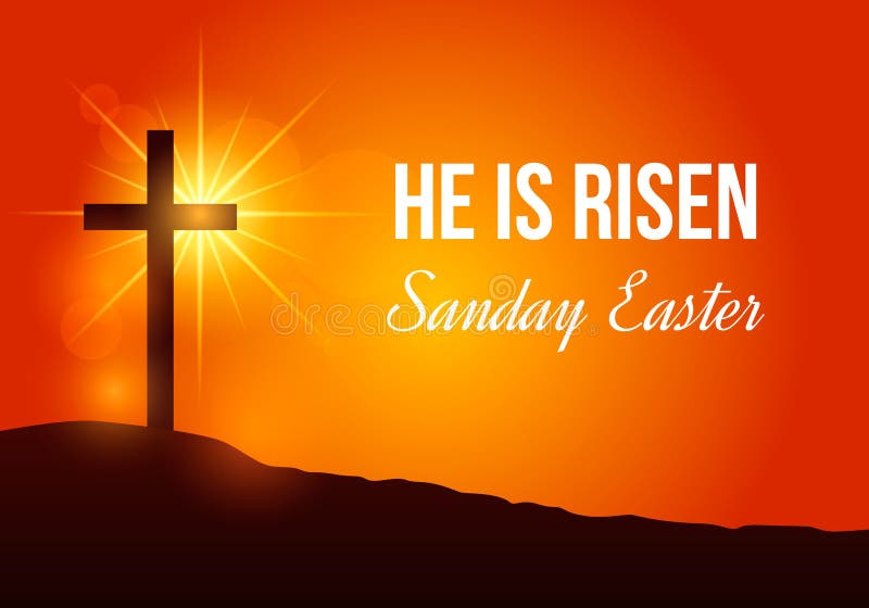 Kruis van Jesus Christ op Onderstel Calvary Moderne illustratie van een banner van het lijden en verrijzenis van Jesus Het Concep stock illustratie Kruis van Jesus Christ op Onderstel Calvary Moderne illustratie van een banner van het lijden en verrijzenis van Jesus Het Concep stock illustratie