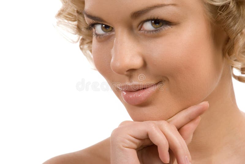 Krullend blond royalty-vrije stock foto's