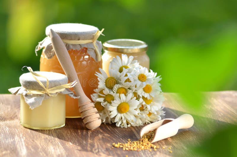 Krus mycket av läckert honung- och bipollen arkivfoto