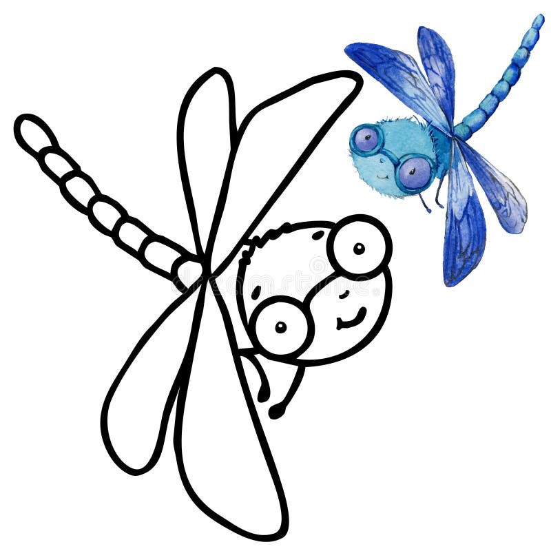 Kryp för tecknad film för färgläggningbok roligt vektor illustrationer Kryp för tecknad film för färgläggningbok roligt vektor illustrationer