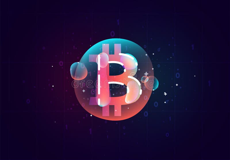 Krypta bitcoina. ilustracji