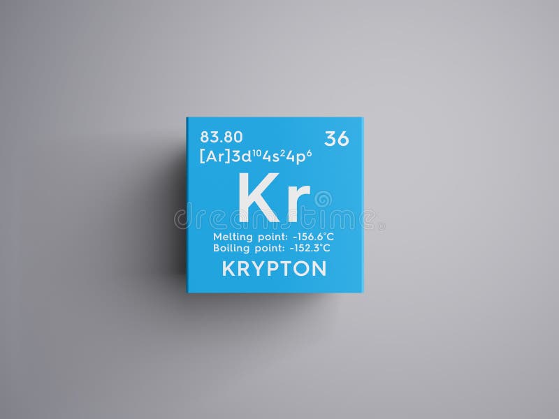 Krypton. Noble Gases. Chemical Element of Mendeleev S Periodic Table