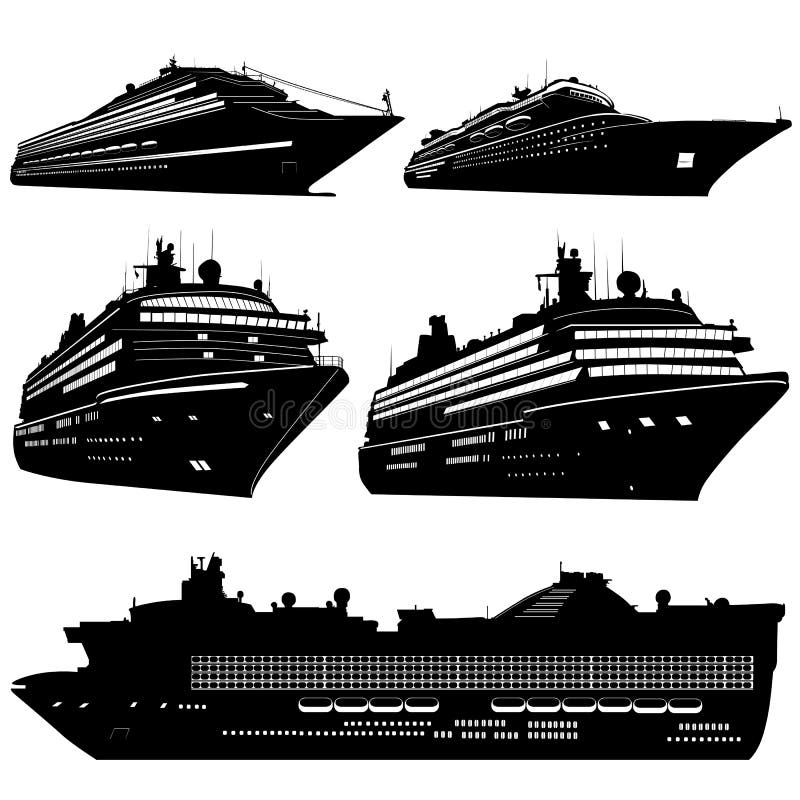 kryssningshipvektor stock illustrationer kryssningshipvektor stock illustrationer