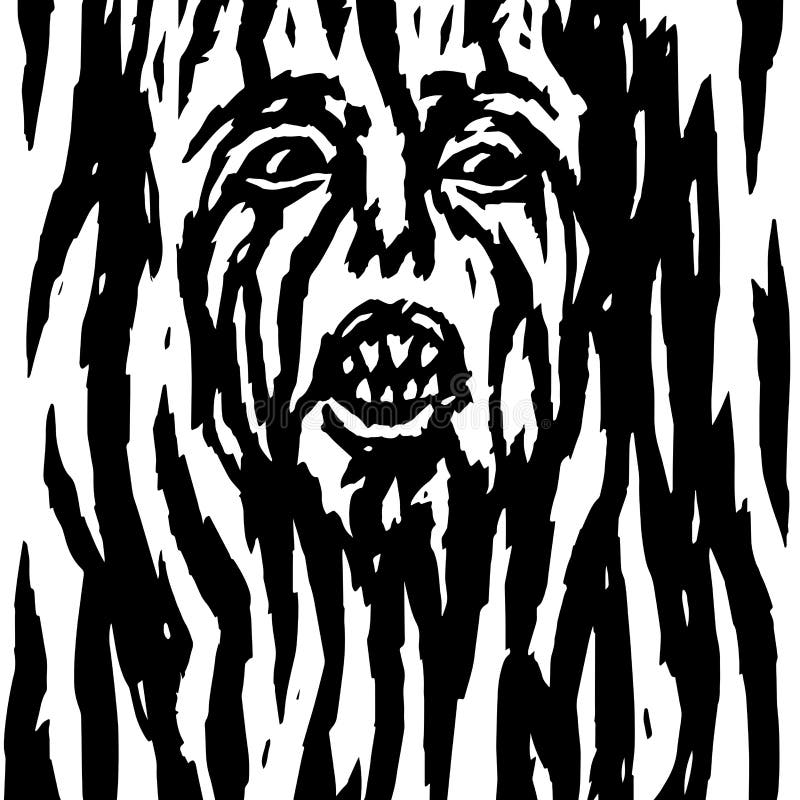 Krzyczący demon z krwawiącą kobiety ` s twarzą również zwrócić corel ilustracji wektora ilustracja wektor Krzyczący demon z krwawiącą kobiety ` s twarzą również zwrócić corel ilustracji wektora ilustracja wektor