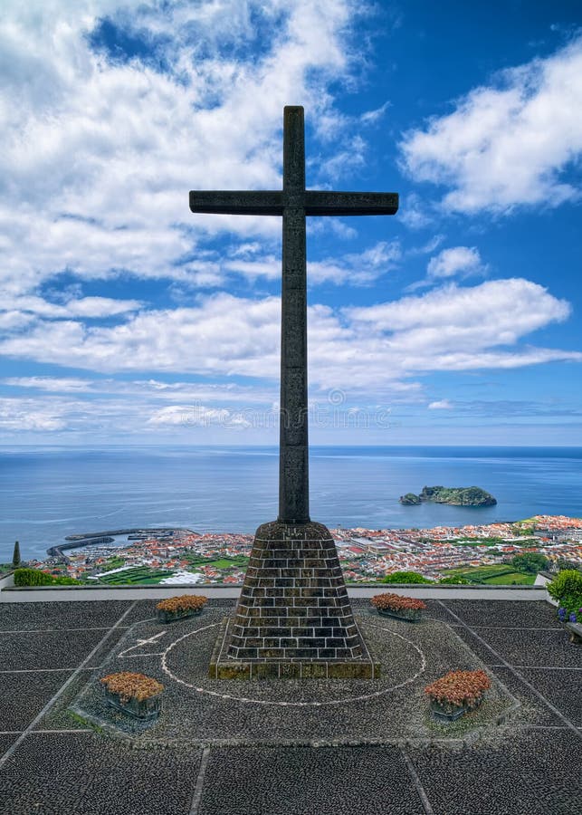 Krzyż Nasz dama pokój kaplica, Sao Miguel wyspa, Azores, Po zdjęcia stock Krzyż Nasz dama pokój kaplica, Sao Miguel wyspa, Azores, Po zdjęcia stock