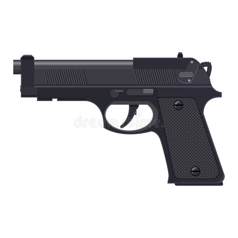 Krócica pistolet, automatyczny nowożytny pistolecik ilustracji Krócica pistolet, automatyczny nowożytny pistolecik ilustracji