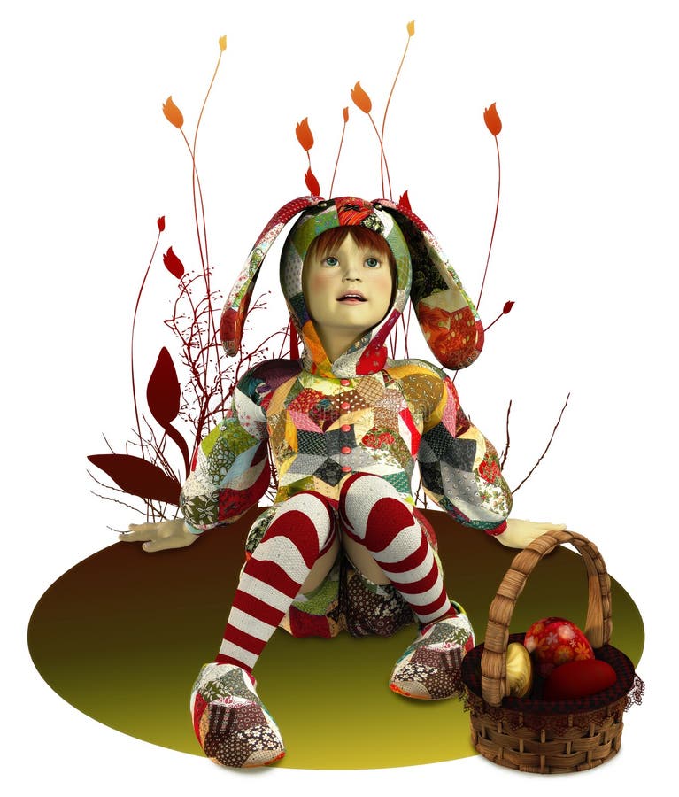 królika Easter patchwork ilustracji królika Easter patchwork ilustracji