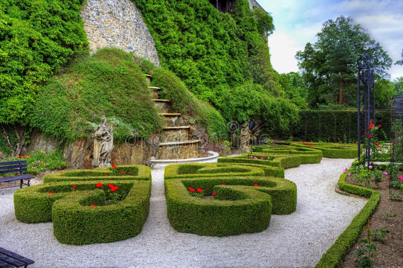 Ksiaz Back Gardens royalty free stock images