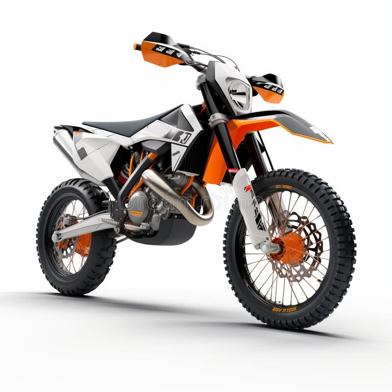 a 2012 ktm dirt bike is showcased in this realistic and detailed rendering. the bike stands out against a clean white background, highlighting its adventurous spirit. this award-winning design captures the essence of the new fauves movement, combining style and functionality. get ready to hit the trails with this impressive ktm dirt bike. ai generated. a 2012 ktm dirt bike is showcased in this realistic and detailed rendering. the bike stands out against a clean white background, highlighting its adventurous spirit. this award-winning design captures the essence of the new fauves movement, combining style and functionality. get ready to hit the trails with this impressive ktm dirt bike. ai generated