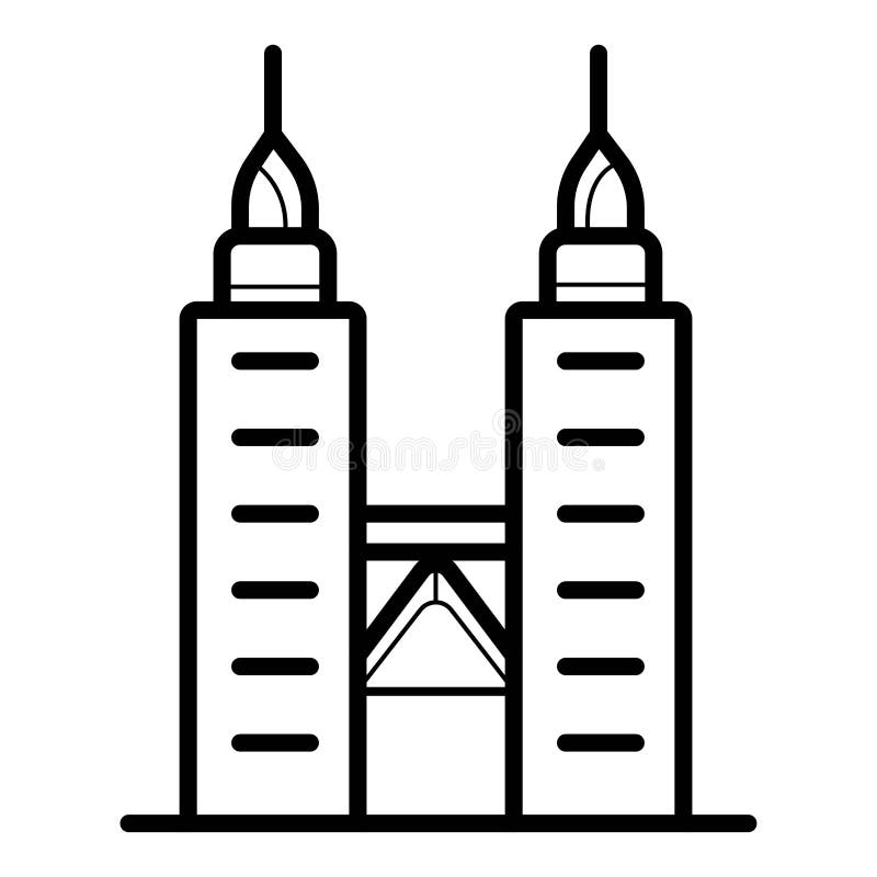 Kuala Lampur, Malaysia-Ikone vektor abbildung Kuala Lampur, Malaysia-Ikone vektor abbildung
