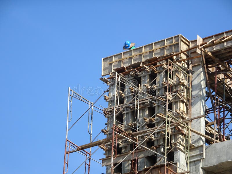 Reinforcement Concrete Column As Part of Building Structure at the