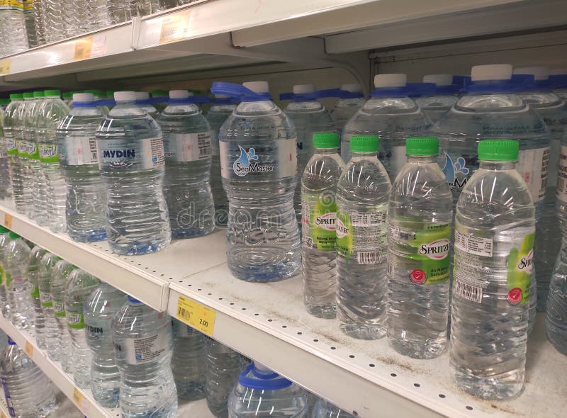 Mineral Water is Packaged and in Plastic Bottles and Labelled with ...