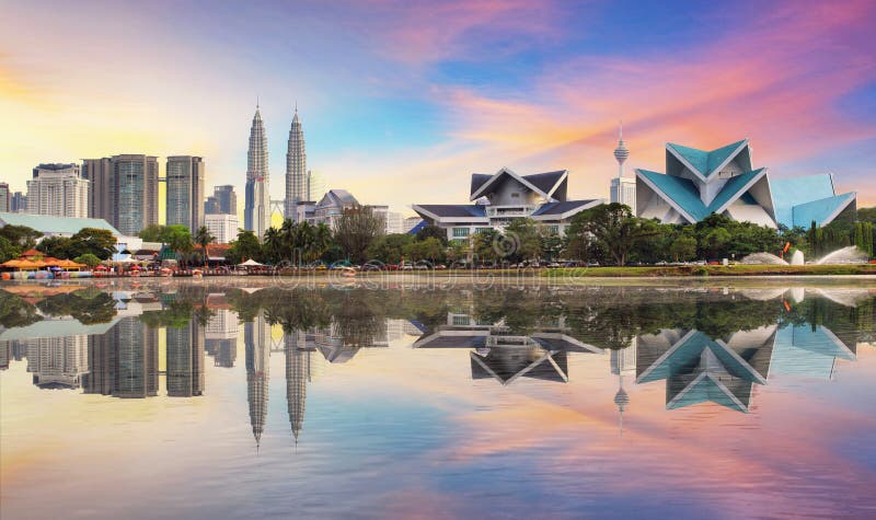 Kuala Lumpur, Malaysia-Skyline an Titiwangsa-Park