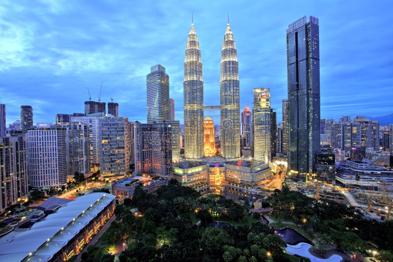 Kuala Lumpur Skyline with Petronas Towers