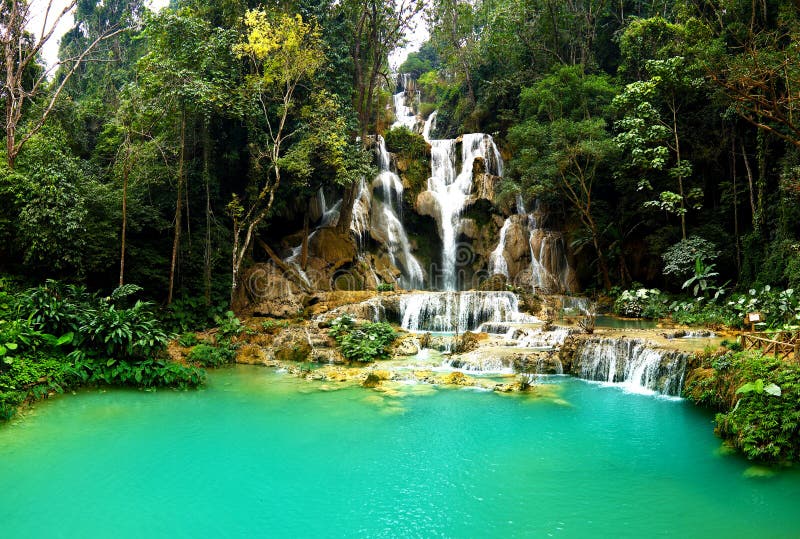 Kuang Si Waterfall, Luang Prabang, Laos stock images Kuang Si Waterfall, Luang Prabang, Laos stock images