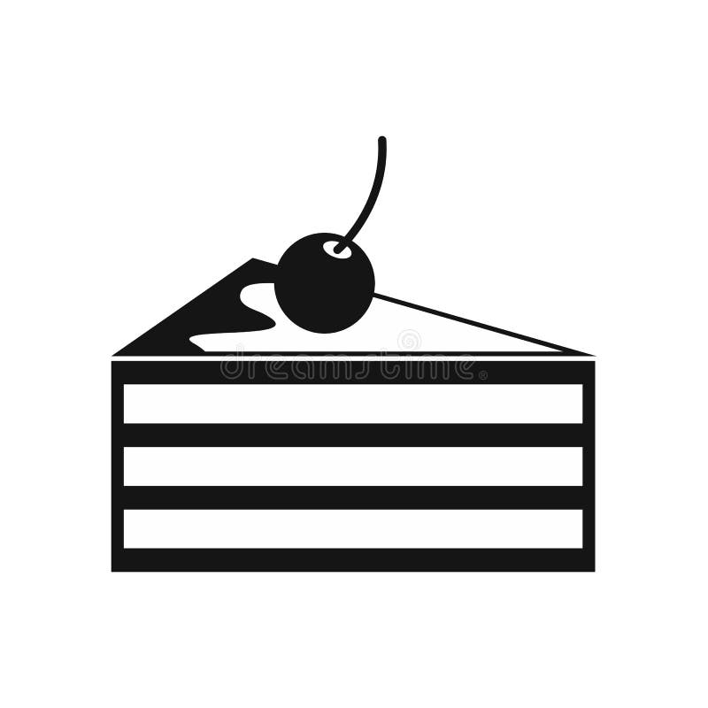 Kuchen mit Kirschikone, einfache Art stock abbildung