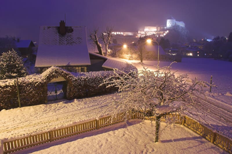 Kufstein town at night