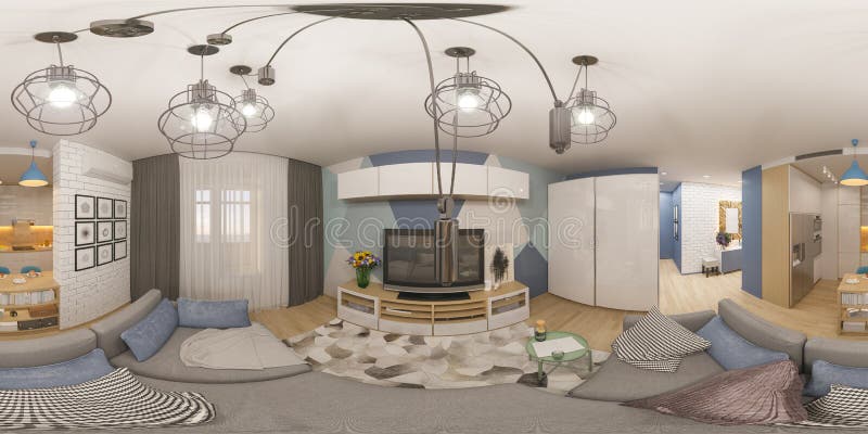 kugelförmige 360 Grad der Illustration 3d, nahtloses Panorama von livi lizenzfreie abbildung kugelförmige 360 Grad der Illustration 3d, nahtloses Panorama von livi lizenzfreie abbildung