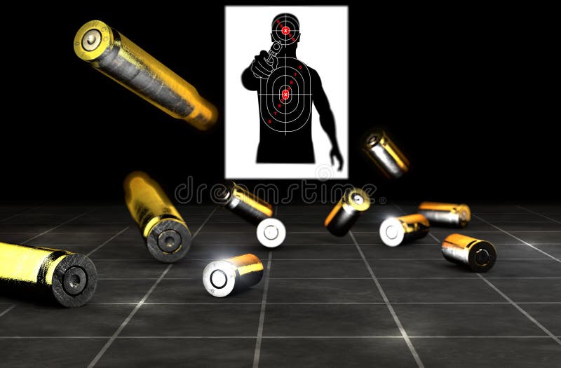 Kugeln und Oberteile einer Feuerwaffe Gewehrmunition auf einem schwarzen Hintergrund