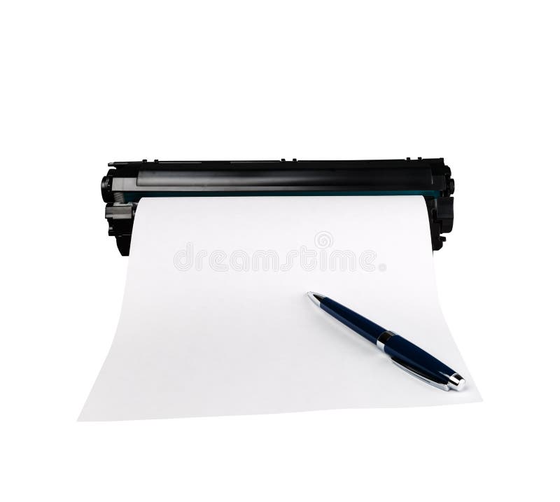 Kugelschreiber auf weißem Blatt Papier lizenzfreie stockfotografie Kugelschreiber auf weißem Blatt Papier lizenzfreie stockfotografie
