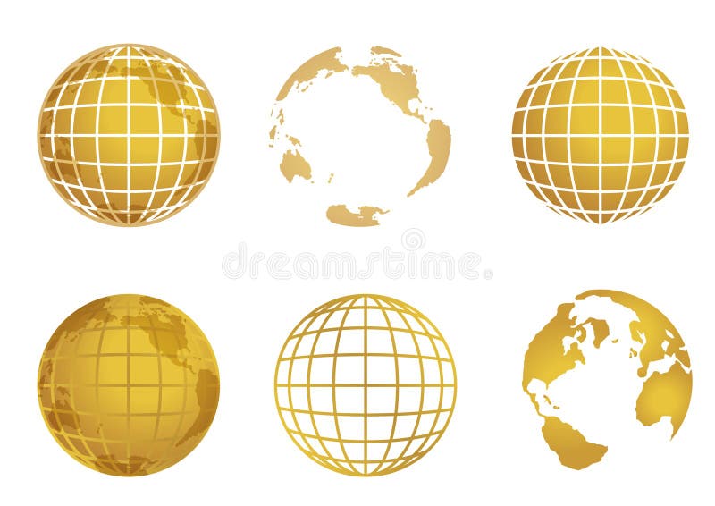 Kugelweltkarte stock abbildung