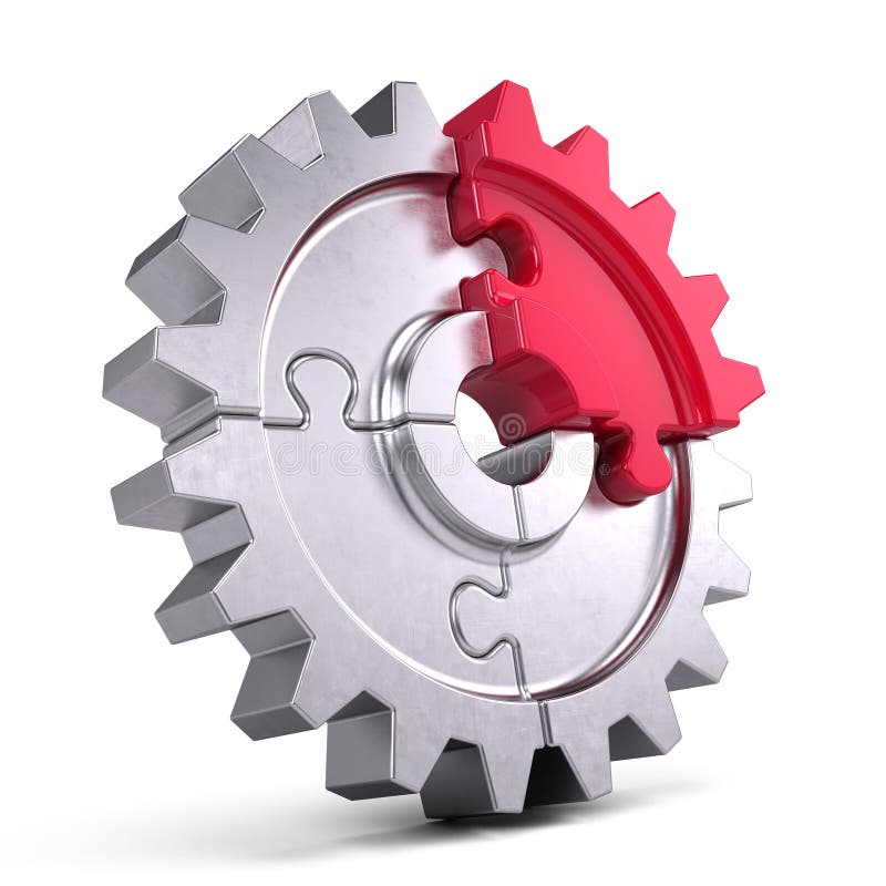 Kugghjulpussel - affärsteamwork och partnerskapbegrepp vektor illustrationer Kugghjulpussel - affärsteamwork och partnerskapbegrepp vektor illustrationer