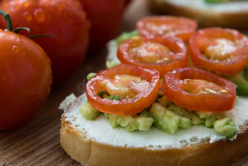 Kulinarny bruschetta z kremowym serem zdjęcie stock Kulinarny bruschetta z kremowym serem zdjęcie stock