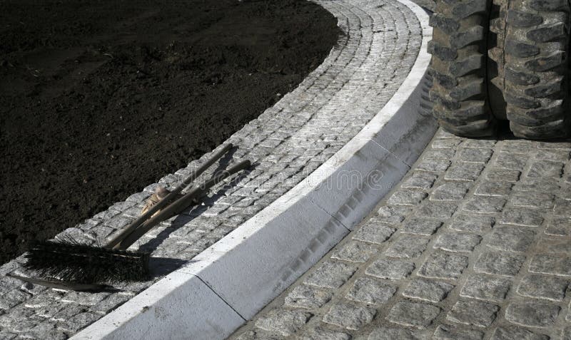kullerstenkonstruktionsväg arkivbilder kullerstenkonstruktionsväg arkivbilder