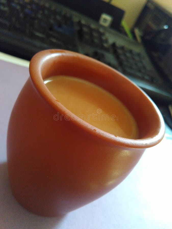 Kullhar tea Indian Chai stock image. Image of served 117896479