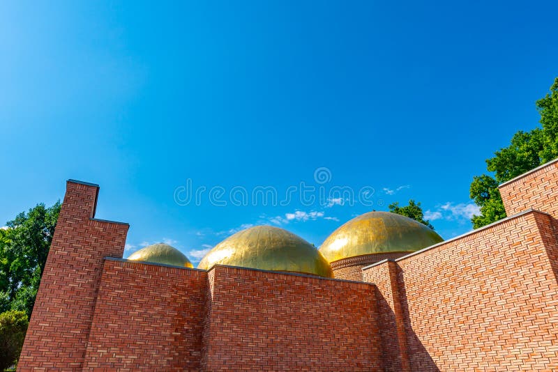 Kulob Mir Sayyid Ali Hamadani Mausoleum Picturesque View of Main Tomb on a Sunny Blue Sky Day. Kulob Mir Sayyid Ali Hamadani Mausoleum Picturesque View of Main Tomb on a Sunny Blue Sky Day