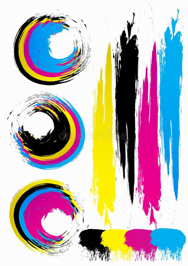 Kulöra fläckar. CMYK vektor illustrationer Kulöra fläckar. CMYK vektor illustrationer