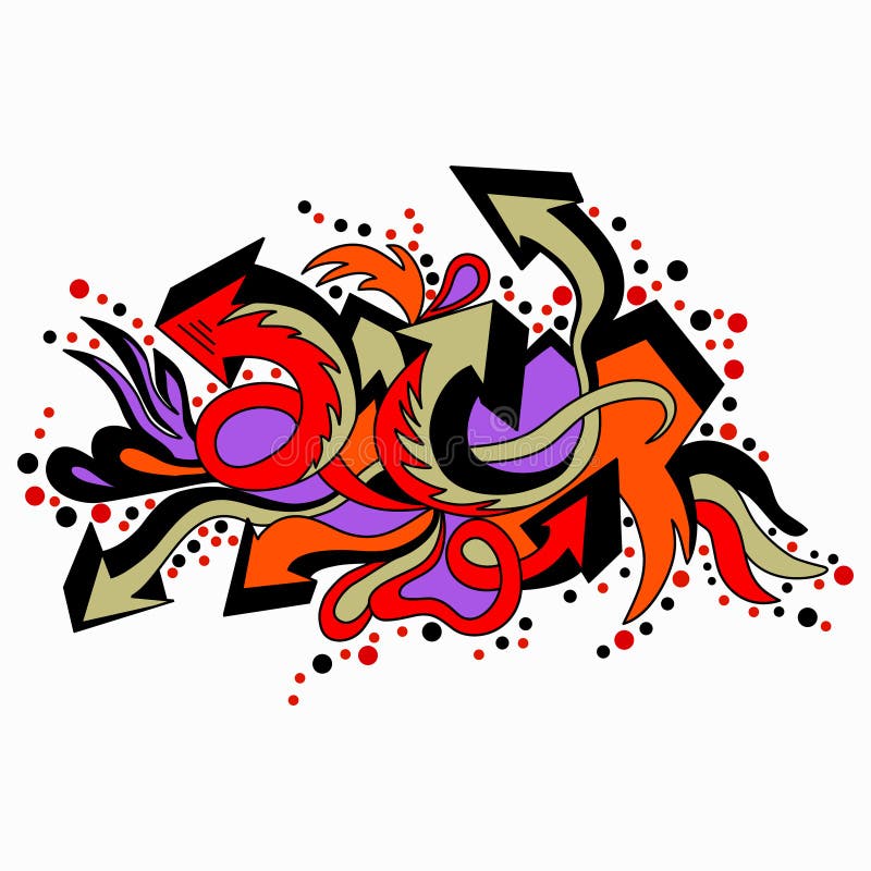 Kulöra pilar för grafitti på en vit bakgrund vektor illustrationer Kulöra pilar för grafitti på en vit bakgrund vektor illustrationer