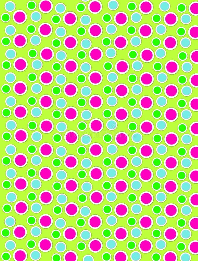 Kulört pricker på vit pricker limefruktgräsplan royaltyfri illustrationer