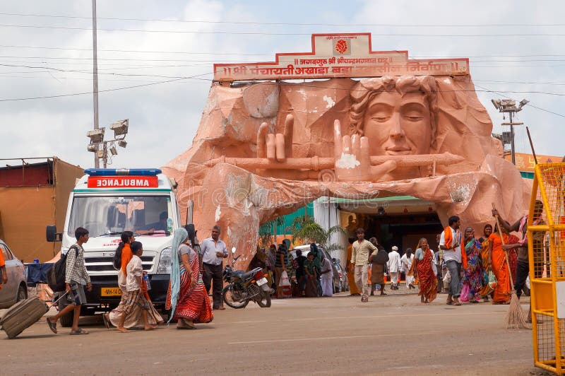 Pilgrims arrive in Nashik, Trimbakeshwar for Kumbh Mela, Nashik, Maharashtra, India