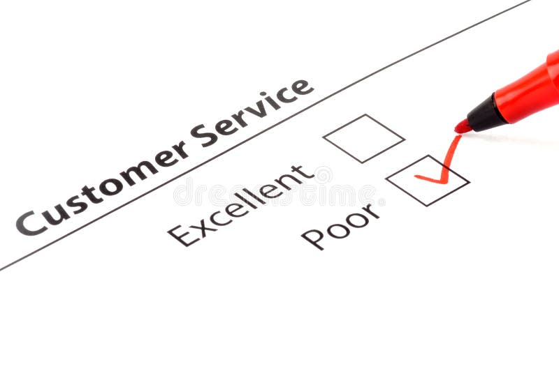 Customer service application, one of them(poor) ticked. Customer service application, one of them(poor) ticked