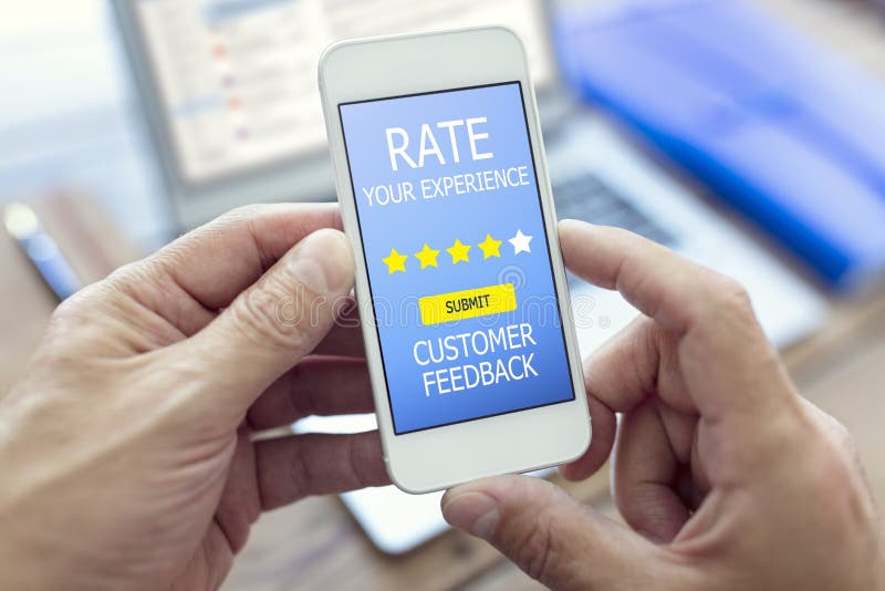 Kundenfeedback-Formrate erfahren Sie Sternbewertung lizenzfreie stockfotografie Kundenfeedback-Formrate erfahren Sie Sternbewertung lizenzfreie stockfotografie